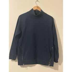 Athleta Women's Cozy Karma Mock Neck Pullover Sweatshirt Dark Green Size Small